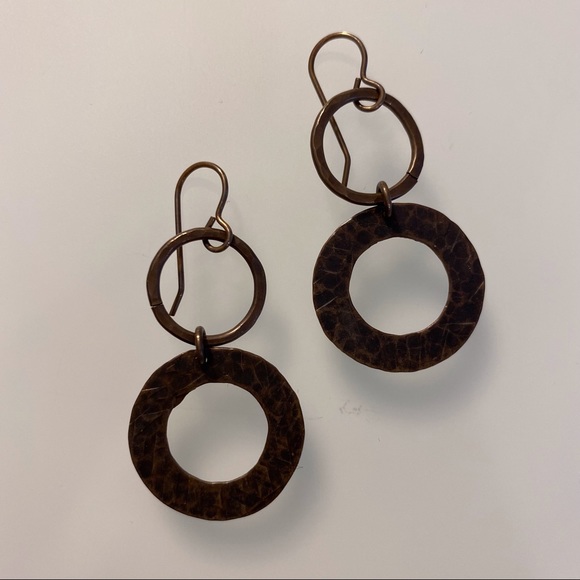 Artisan Jewelry - Artisan | Bronze Circle Drop Earrings